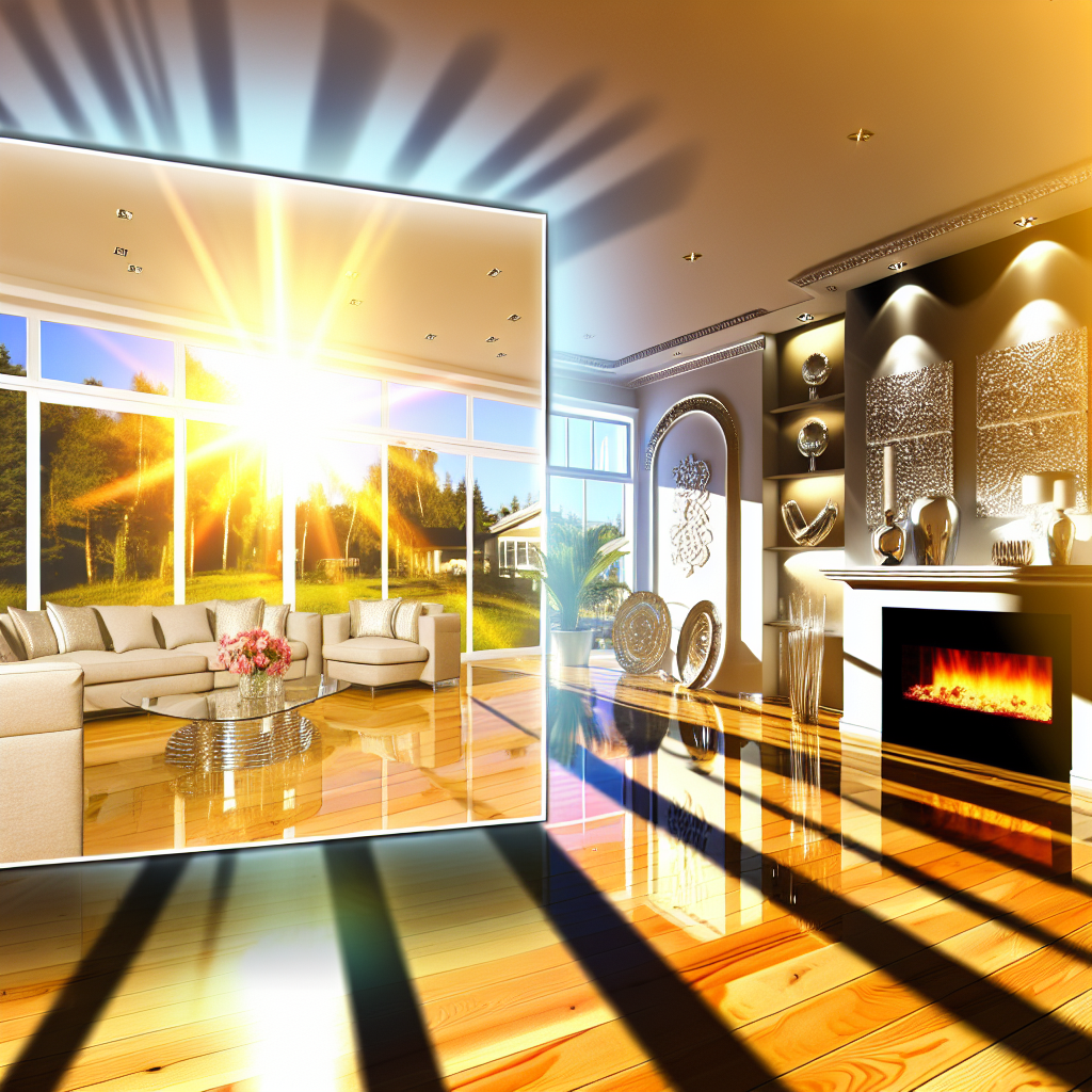 A sparkling clean living room with sunlight stream